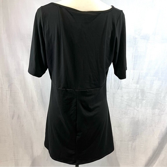 Piphany black Jersey knit tunic top size medium NWT - Picture 3 of 7